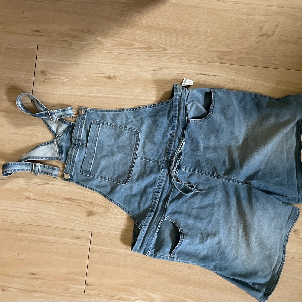 Maurices Blue Denim Women Jeans Overalls